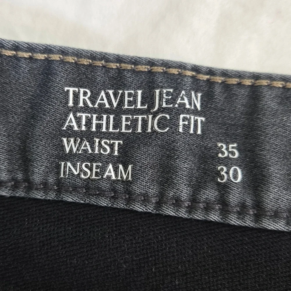 Banana Republic Mens Travel Jean Athletic Fit Charcoal Heat Jeans 35x30 Stretch